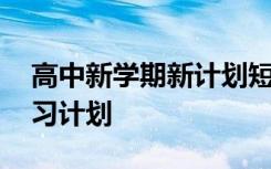 高中新学期新计划短短十条 高中新学期新学习计划