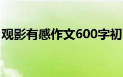 观影有感作文600字初中 观影有感作文600字