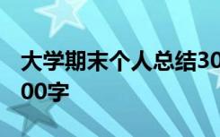 大学期末个人总结300字 大学期末个人总结200字