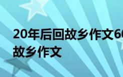 20年后回故乡作文600字优秀作文 20年后回故乡作文