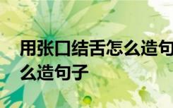 用张口结舌怎么造句子三年级 用张口结舌怎么造句子