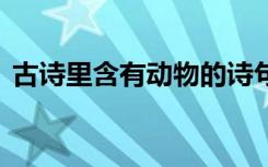 古诗里含有动物的诗句 诗中含有动物的诗句