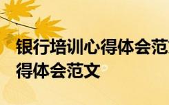 银行培训心得体会范文大全1000 银行培训心得体会范文