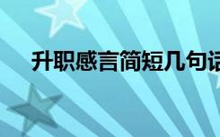 升职感言简短几句话感谢领导 升职感言