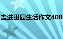 走进田园生活作文400字 走进田园作文600字