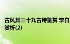 古风其三十九古诗鉴赏 李白《古风》其三十九全诗注释翻译赏析(2)