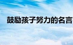 鼓励孩子努力的名言名句 努力的名言名句