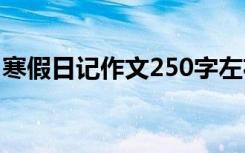 寒假日记作文250字左右 寒假日记作文250字