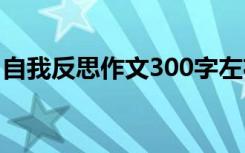 自我反思作文300字左右 自我反思作文300字