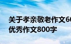 关于孝亲敬老作文600字初一 初一孝亲敬老优秀作文800字