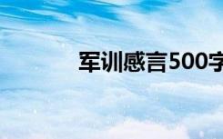 军训感言500字左右 军训感言