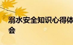 溺水安全知识心得体会 溺水安全事故心得体会