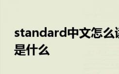 standard中文怎么读 standard的中文翻译是什么