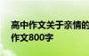 高中作文关于亲情的作文800字 亲情的高中作文800字