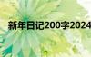 新年日记200字2024年 新年的日记200字