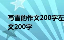 写雪的作文200字左右作文 最新描写雪的作文200字