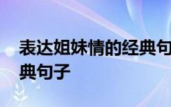 表达姐妹情的经典句子短句 表达姐妹情的经典句子