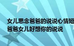 女儿思念爸爸的说说心情短语 女儿思念父亲的句子 天堂的爸爸女儿好想你的说说