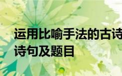 运用比喻手法的古诗有哪些 运用比喻手法的诗句及题目