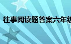 往事阅读题答案六年级 往事阅读答案六年级