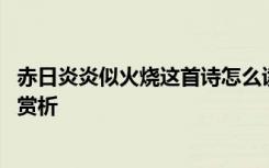 赤日炎炎似火烧这首诗怎么读 《赤日炎炎似火烧》古诗翻译赏析