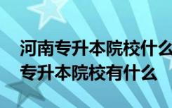 河南专升本院校什么时候公布招生计划 河南专升本院校有什么