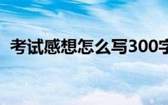 考试感想怎么写300字 考试感想作文300字