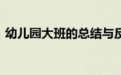 幼儿园大班的总结与反思 幼儿园大班的总结