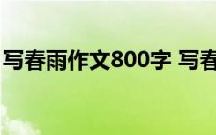 写春雨作文800字 写春雨优秀作文600字左右