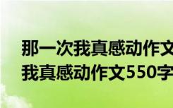 那一次我真感动作文550字初一下册 那一次我真感动作文550字