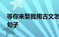 等你来娶我用古文怎么说 表达等你来娶我的句子