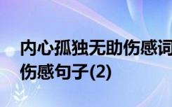 内心孤独无助伤感词语 表示内心孤独无助的伤感句子(2)