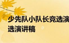 少先队小队长竞选演讲稿简短 少先队队长竞选演讲稿