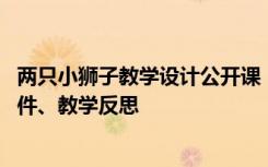 两只小狮子教学设计公开课 《两只小狮子》教案教学设计课件、教学反思