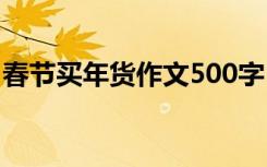 春节买年货作文500字 春节买年货作文800字