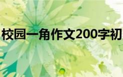 校园一角作文200字初中 校园一角作文200字