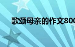 歌颂母亲的作文800字 歌颂母亲的作文