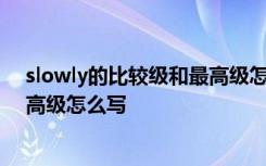 slowly的比较级和最高级怎么写单词 slowly的比较级和最高级怎么写