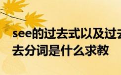 see的过去式以及过去分词 see的过去式和过去分词是什么求教