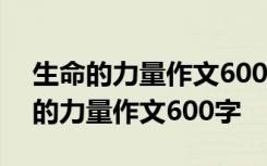 生命的力量作文600字初中作文记叙文 生命的力量作文600字