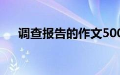 调查报告的作文500字 调查报告的作文