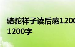 骆驼祥子读后感1200字作文 骆驼祥子读后感1200字