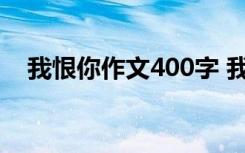 我恨你作文400字 我恨500字小学生作文