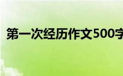 第一次经历作文500字左右 第一次经历作文