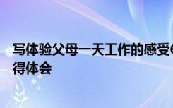 写体验父母一天工作的感受600字 跟父母体验一天工作的心得体会