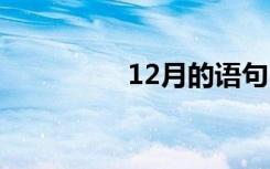 12月的语句 12月的句子