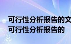 可行性分析报告的文档必须按国家标准撰写 可行性分析报告的