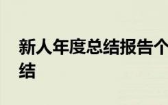 新人年度总结报告个人 新人个人年终工作总结