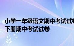 小学一年级语文期中考试试卷人教版下学期 小学一年级语文下册期中考试试卷