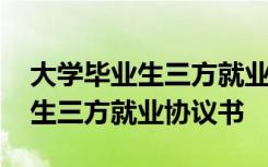 大学毕业生三方就业协议书怎么写 大学毕业生三方就业协议书